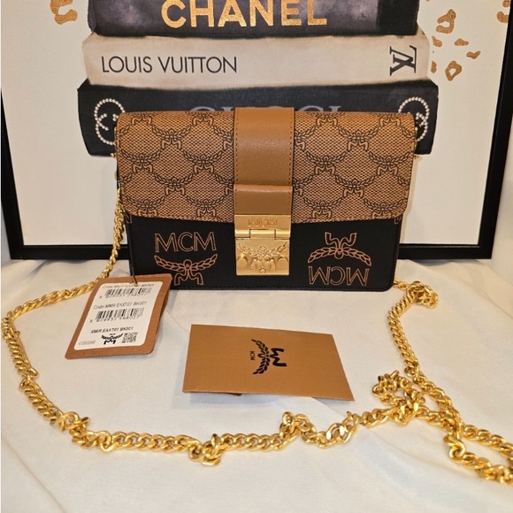 MCM Black and Tan Crossbody Bag. NWT - Picture 15 of 15